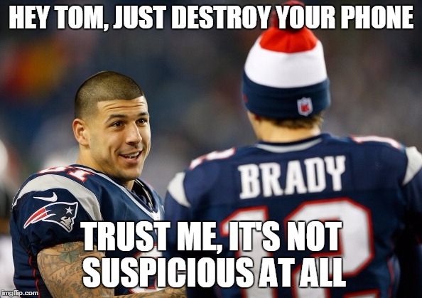 HEY TOM, JUST DESTROY YOUR PHONE TRUST ME, IT'S NOT SUSPICIOUS AT ALL | made w/ Imgflip meme maker
