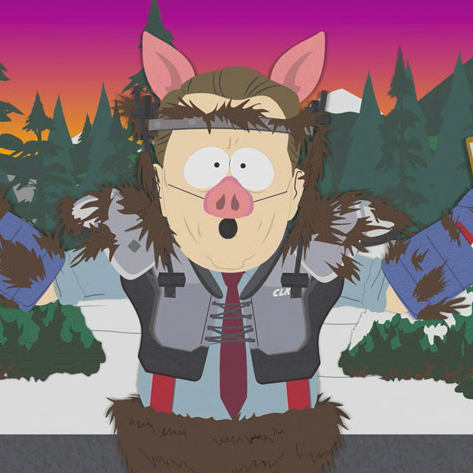 High Quality Al Gore ManBearPig South Park Blank Meme Template