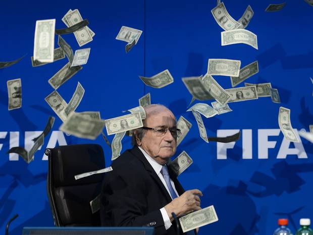 Blatter money Blank Meme Template
