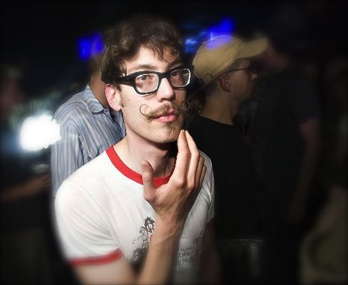 hipster with a moustache Blank Meme Template