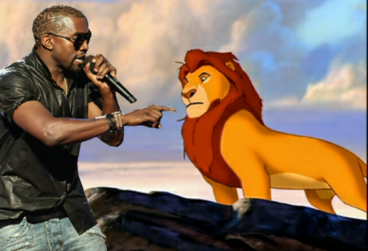 High Quality Kanye West Lion King Blank Meme Template