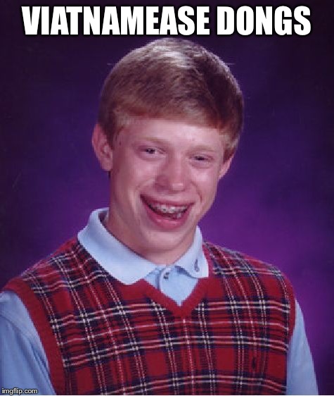 Bad Luck Brian Meme | VIATNAMEASE DONGS | image tagged in memes,bad luck brian | made w/ Imgflip meme maker