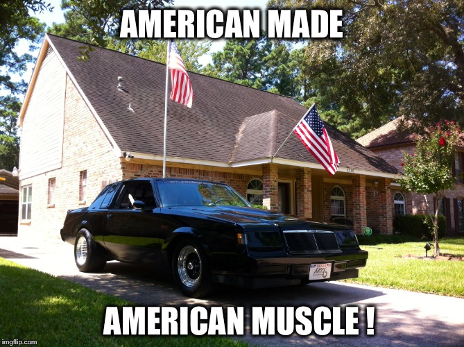 American Made Muscle | AMERICAN MADE AMERICAN MUSCLE ! | image tagged in buick,america,grand national,muscle,turbo v6,american | made w/ Imgflip meme maker