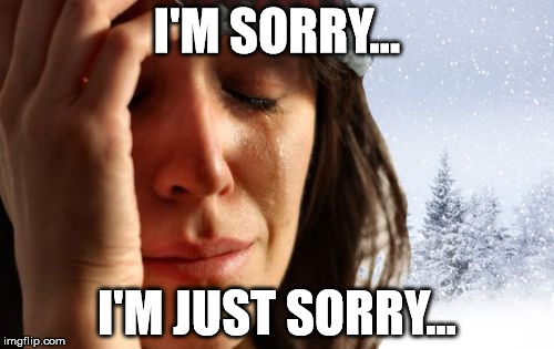 1st World Canadian Problems | I'M SORRY... I'M JUST SORRY... | image tagged in memes,1st world canadian problems | made w/ Imgflip meme maker