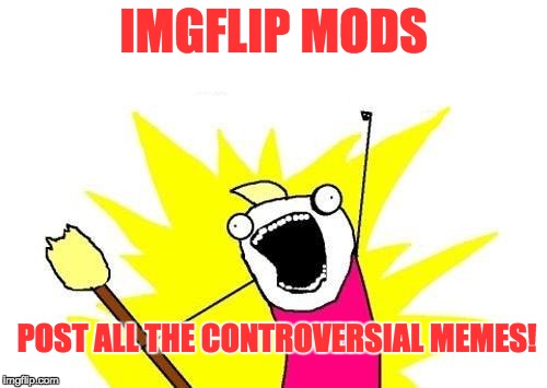 X All The Y Meme | IMGFLIP MODS POST ALL THE CONTROVERSIAL MEMES! | image tagged in memes,x all the y | made w/ Imgflip meme maker