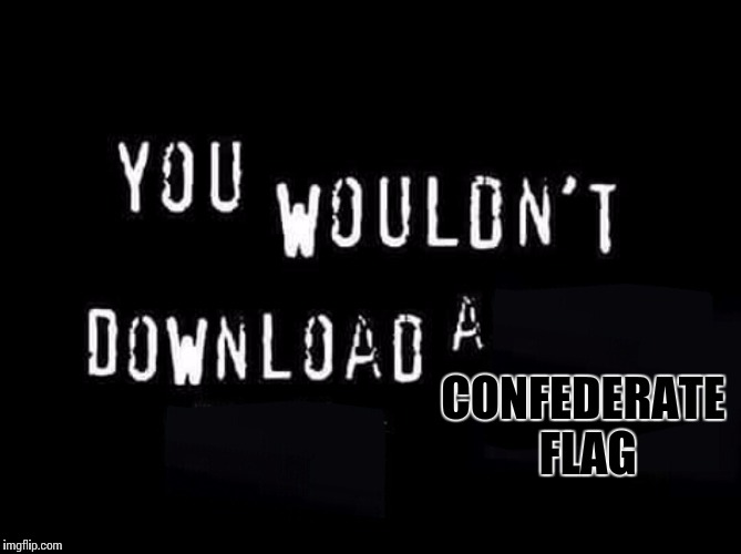 You wouldnt download a | CONFEDERATE FLAG | image tagged in you wouldnt download a | made w/ Imgflip meme maker