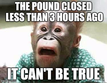 THE POUND CLOSED LESS THAN 3 HOURS AGO IT CAN'T BE TRUE | made w/ Imgflip meme maker
