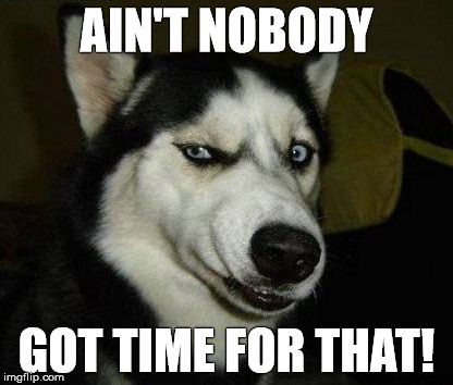 AIN'T NOBODY GOT TIME FOR THAT! | image tagged in ain't nobody got time for that,judging,judging doge | made w/ Imgflip meme maker