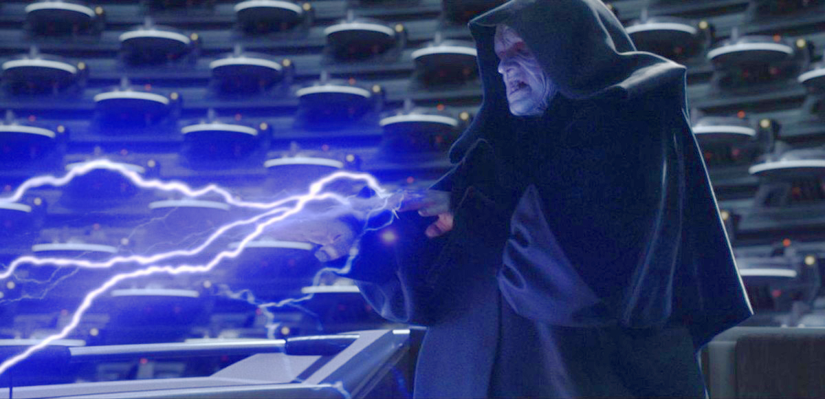 High Quality Sidious Lightning Star Wars Blank Meme Template