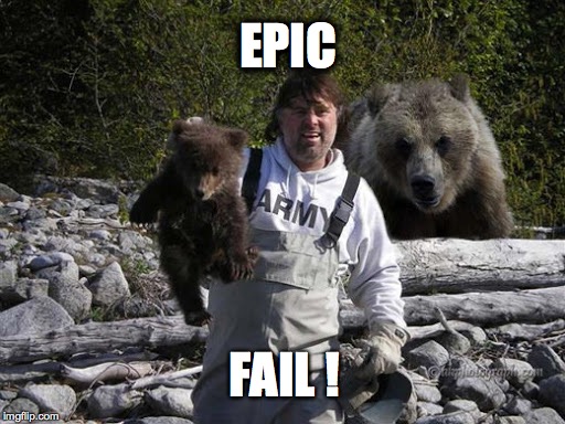 I found a little orphan cub! | EPIC FAIL ! | made w/ Imgflip meme maker