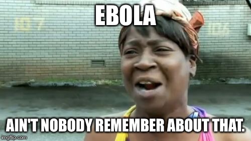 Ain't Nobody Got Time For That | EBOLA AIN'T NOBODY REMEMBER ABOUT THAT. | image tagged in memes,aint nobody got time for that | made w/ Imgflip meme maker