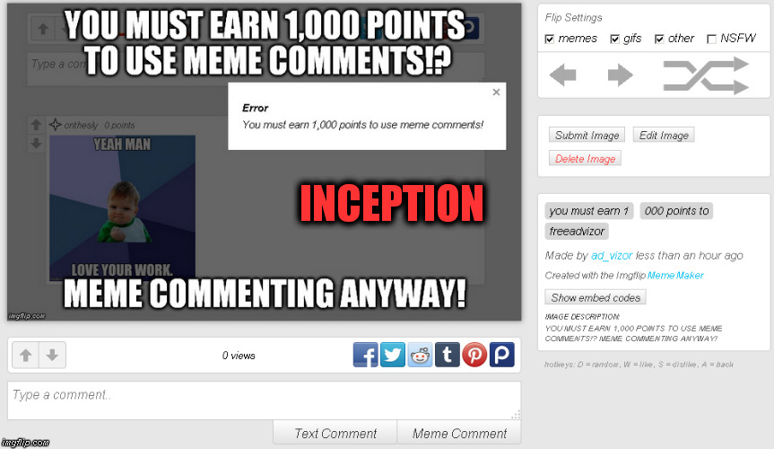 Inception | INCEPTION | image tagged in inception,imgflip | made w/ Imgflip meme maker
