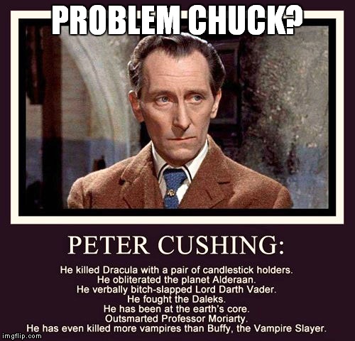 New enemy of Chuck Norris | PROBLEM CHUCK? | image tagged in actor,chuck norris | made w/ Imgflip meme maker