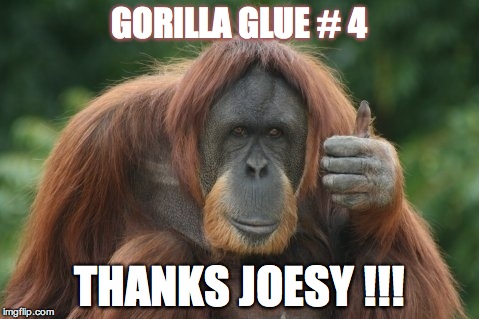 GORILLA GLUE # 4 THANKS JOESY !!! | made w/ Imgflip meme maker