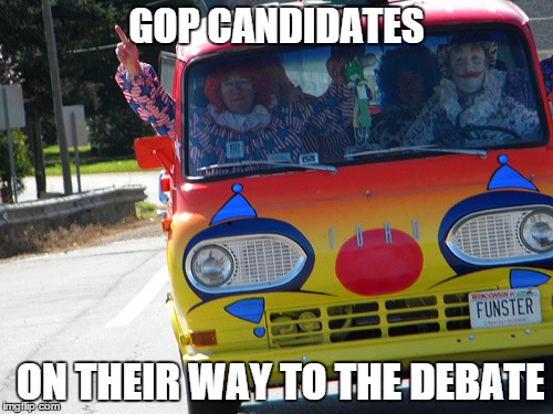 GOP CANDIDATES ON THEIR WAY TO THE DEBATE | image tagged in here come the republicans | made w/ Imgflip meme maker