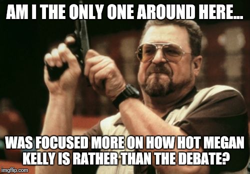 Am I The Only One Around Here Meme | AM I THE ONLY ONE AROUND HERE... WAS FOCUSED MORE ON HOW HOT MEGAN KELLY IS RATHER THAN THE DEBATE? | image tagged in memes,am i the only one around here | made w/ Imgflip meme maker