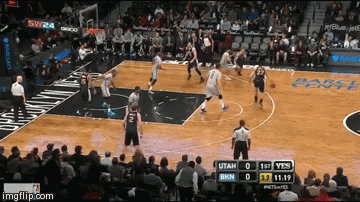 Dante Exum 3-Pointer | image tagged in gifs,dante exum,utah jazz,dante exum utah jazz,dante exum 3-pointer,dante exum jump shot | made w/ Imgflip video-to-gif maker