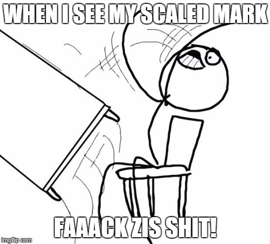 Flip Table | WHEN I SEE MY SCALED MARK FAAACK ZIS SHIT! | image tagged in flip table | made w/ Imgflip meme maker