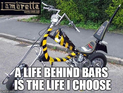 A LIFE BEHIND BARS IS THE LIFE I CHOOSE | image tagged in lammy chop | made w/ Imgflip meme maker