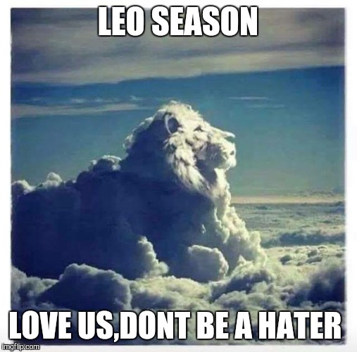 Leo | LEO SEASON LOVE US,DONT BE A HATER | image tagged in leo | made w/ Imgflip meme maker