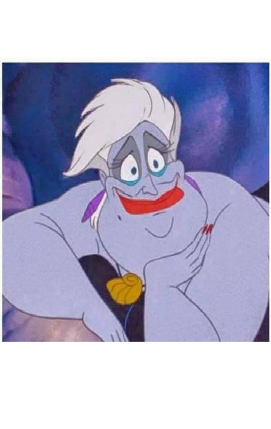 ursula sea witch little mermaid forced smile Blank Meme Template