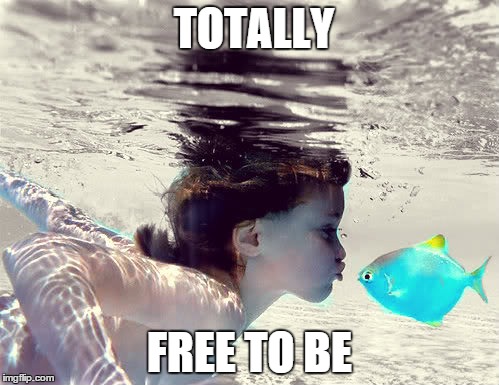 #FreeToBe | TOTALLY FREE TO BE | image tagged in freedom,awesomeness | made w/ Imgflip meme maker