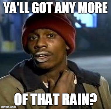 Y'all Got Any More Of That Meme | YA'LL GOT ANY MORE OF THAT RAIN? | image tagged in tyrone biggums,Austin | made w/ Imgflip meme maker