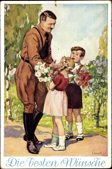 High Quality Hitler flowers Blank Meme Template