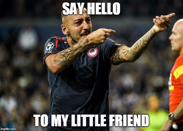 SAY HELLO TO MY LITTLE FRIEND | made w/ Imgflip meme maker