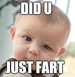 Skeptical Baby | DID U JUST FART | image tagged in memes,skeptical baby | made w/ Imgflip meme maker