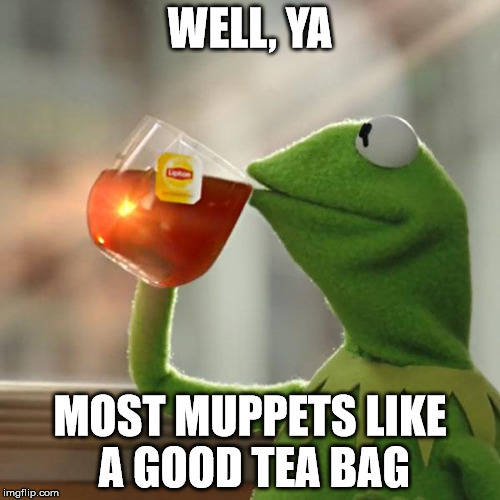 But That's None Of My Business | WELL, YA MOST MUPPETS LIKE A GOOD TEA BAG | image tagged in memes,but thats none of my business,kermit the frog | made w/ Imgflip meme maker