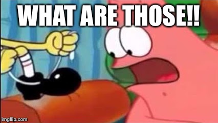 SpongeBob WHAT ARE THOSE!! | WHAT ARE THOSE!! | image tagged in what are those,spongebob | made w/ Imgflip meme maker