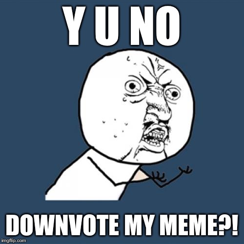 I kind of miss the downvote fairy... | Y U NO DOWNVOTE MY MEME?! | image tagged in memes,y u no | made w/ Imgflip meme maker