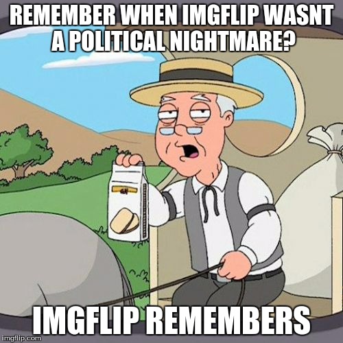 Pepperidge Farm Remembers | REMEMBER WHEN IMGFLIP WASNT A POLITICAL NIGHTMARE? IMGFLIP REMEMBERS | image tagged in memes,pepperidge farm remembers | made w/ Imgflip meme maker