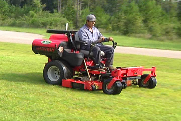 Landscaper on a Riding Lawn Mower Blank Meme Template