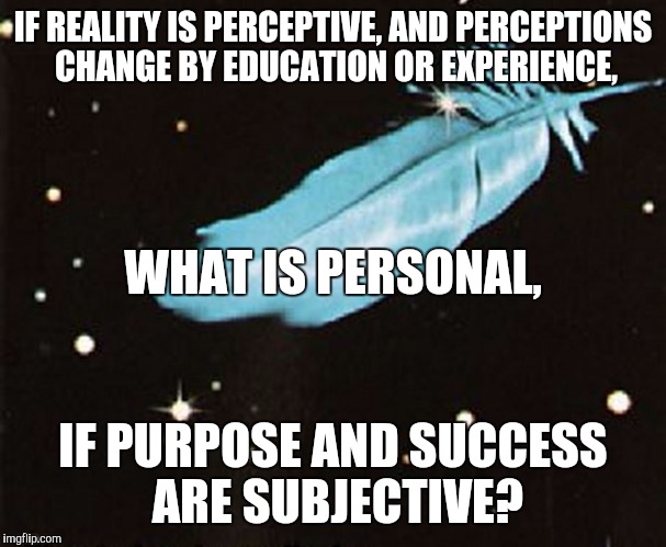 IF REALITY IS PERCEPTIVE, AND PERCEPTIONS CHANGE BY EDUCATION OR EXPERIENCE, IF PURPOSE AND SUCCESS ARE SUBJECTIVE? WHAT IS PERSONAL, | image tagged in illusions | made w/ Imgflip meme maker