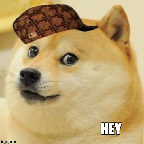Doge Meme | HEY | image tagged in memes,doge,scumbag | made w/ Imgflip meme maker