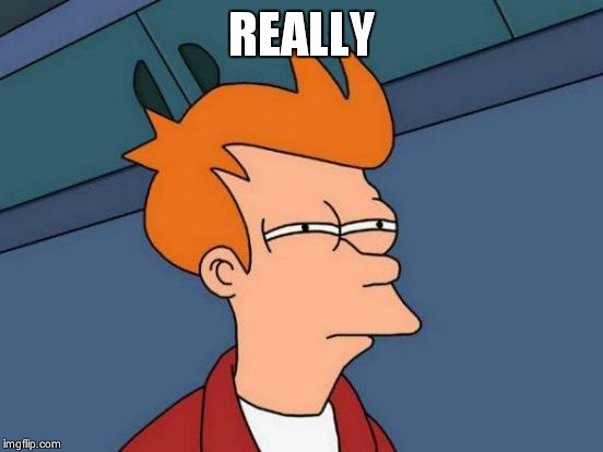 Futurama Fry | REALLY | image tagged in memes,futurama fry | made w/ Imgflip meme maker