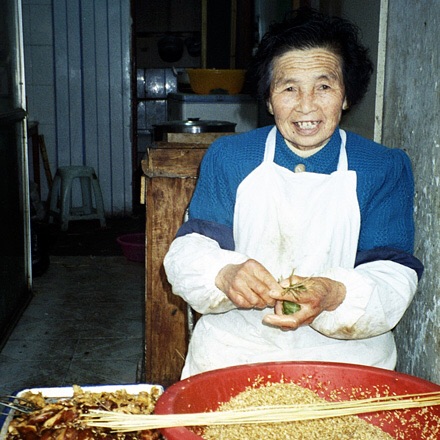 Chinese lady cooking Blank Meme Template