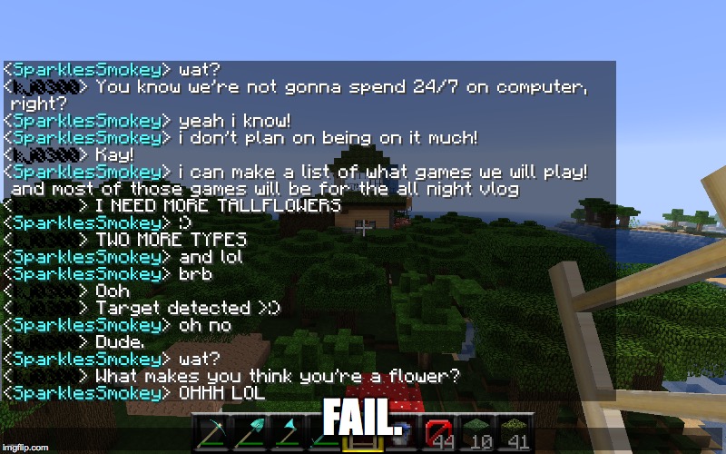 a fail in Minecraft.. | FAIL. | image tagged in fail | made w/ Imgflip meme maker