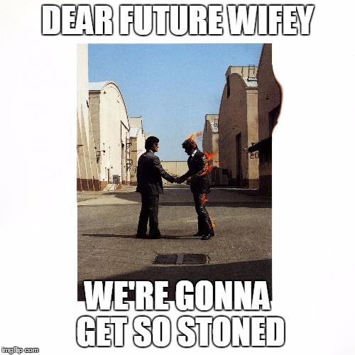 DEAR FUTURE WIFEY WE'RE GONNA GET SO STONED | image tagged in futurewifey | made w/ Imgflip meme maker