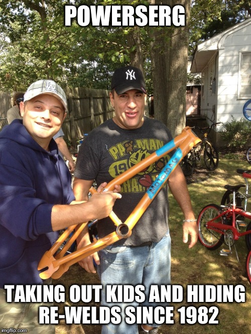 POWERSERG TAKING OUT KIDS AND HIDING  RE-WELDS SINCE 1982 | made w/ Imgflip meme maker