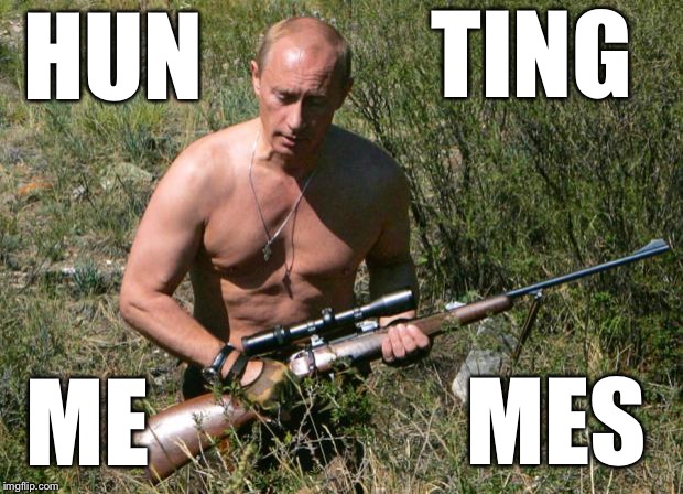 Putin on the hunt for memes about him.... which are now illegal in his country... | HUN TING ME MES | image tagged in putin assassin,memes,vladimir putin,AdviceAnimals | made w/ Imgflip meme maker