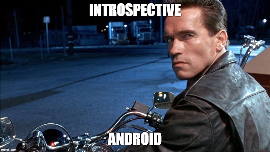 Terminator X | INTROSPECTIVE ANDROID | image tagged in terminator x | made w/ Imgflip meme maker