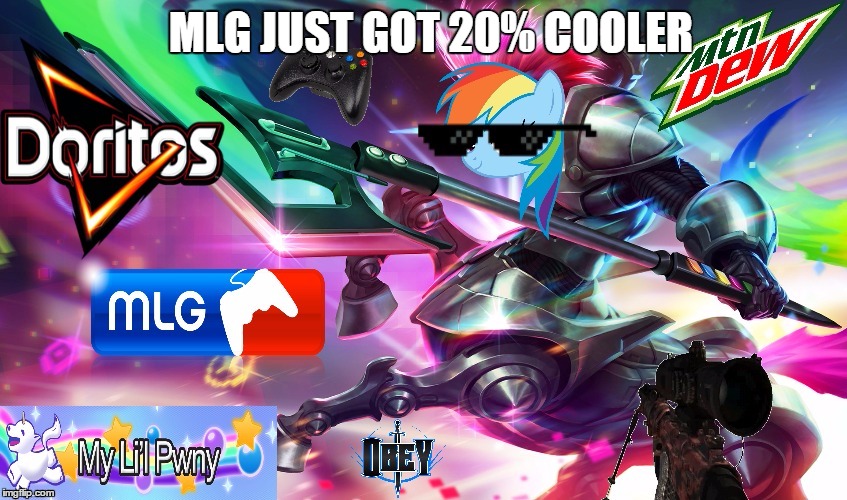 MLP, MLG, RD | MLG JUST GOT 20% COOLER | image tagged in rainbow dash,mlp,mlg | made w/ Imgflip meme maker