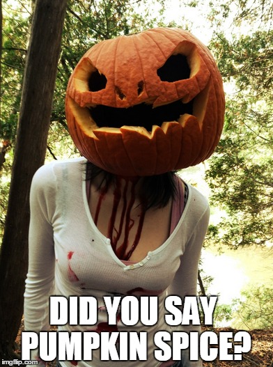 Every white girl this fall | DID YOU SAY PUMPKIN SPICE? | image tagged in pumpkin,women,halloween,fall,funny memes | made w/ Imgflip meme maker