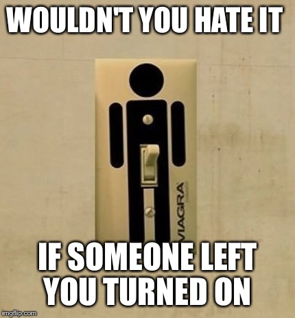 WOULDN'T YOU HATE IT IF SOMEONE LEFT YOU TURNED ON | image tagged in preverted | made w/ Imgflip meme maker