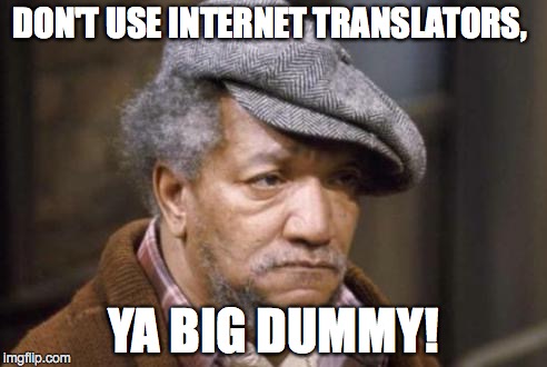 DON'T USE INTERNET TRANSLATORS, YA BIG DUMMY! | made w/ Imgflip meme maker