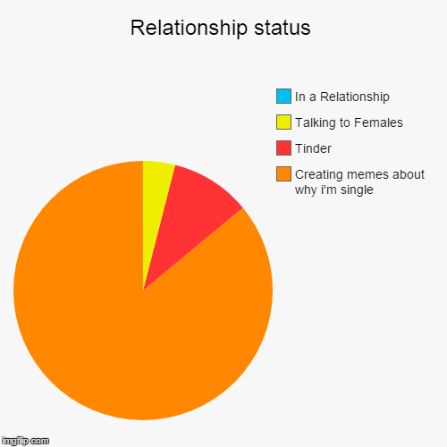 Relationship Status | image tagged in funny,pie charts,single,forever alone | made w/ Imgflip chart maker