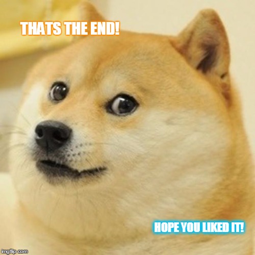 Doge | THATS THE END! HOPE YOU LIKED IT! | image tagged in memes,doge | made w/ Imgflip meme maker